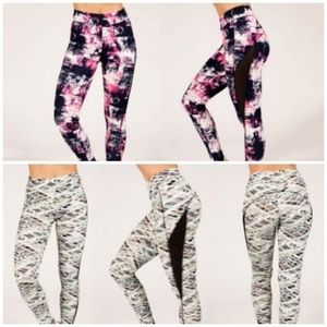 Active Printed Leggings Two Pair